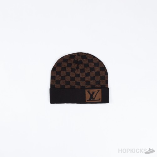 Louis Vuitton Hat, Scarf Set Black and Brown