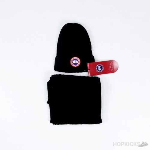 Canada Goose Unisex Beanie Set Black