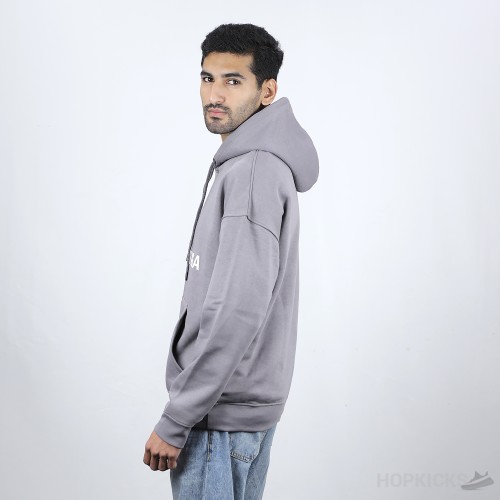 Bale*ciaga Front Side Printed Grey Hoodie (Economy Batch)