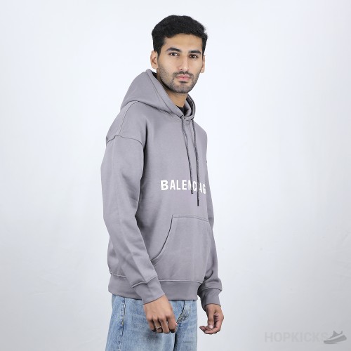 Bale*ciaga Front Side Printed Grey Hoodie (Economy Batch)