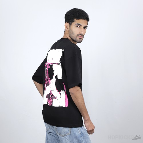 Off White Men Flame Splash Printing Arrows T-Shirt (Economy Batch)