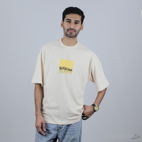 Bale*ciaga Skin T-Shirt Yellow Print (Economy Batch)