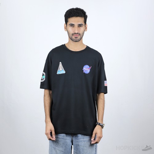 Bale*ciaga x Nasa Oversized Black T-Shirt (Economy Batch)