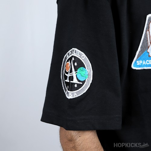 Bale*ciaga x Nasa Oversized Black T-Shirt (Economy Batch)