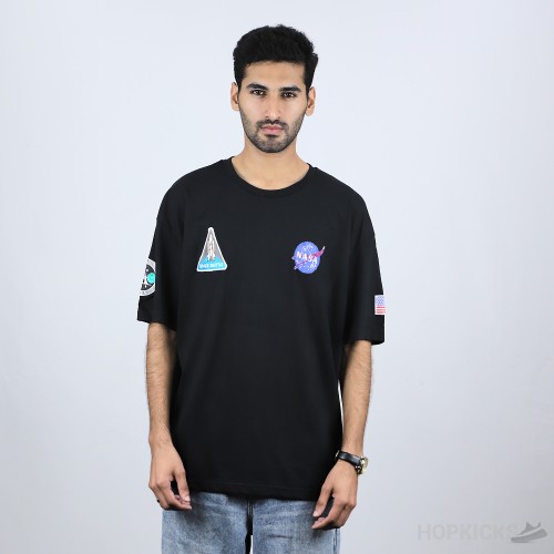 Bale*ciaga x Nasa Oversized Black T-Shirt (Economy Batch)