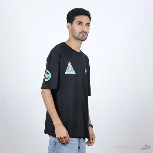 Bale*ciaga x Nasa Oversized Black T-Shirt (Economy Batch)