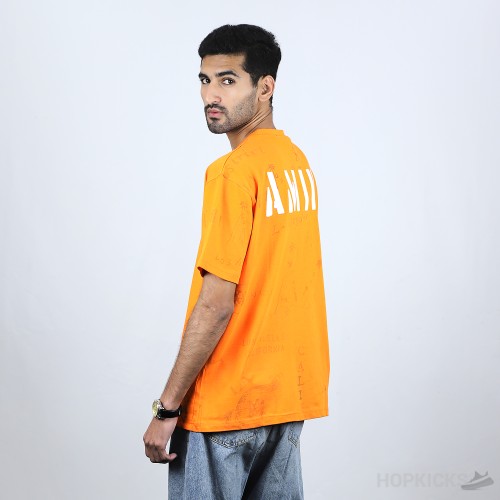 Amiri Army Stencil Tee Orange (Economy Batch)