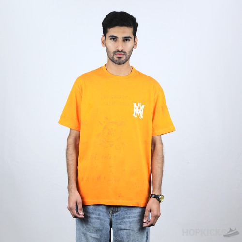 Amiri Army Stencil Tee Orange (Economy Batch)