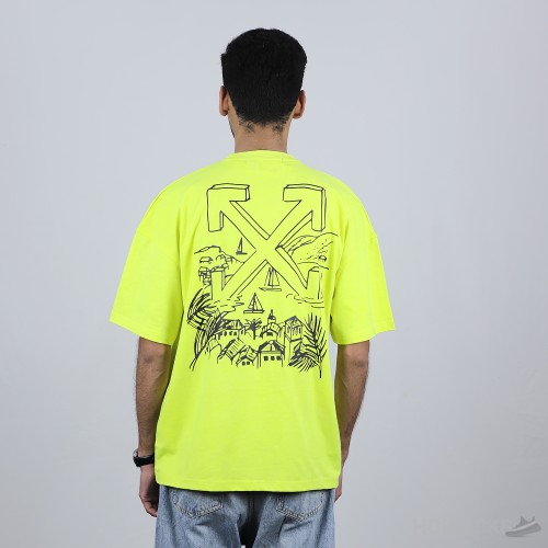 OFF White Arrows and Graffiti Neon T-Shirt (Economy Batch)