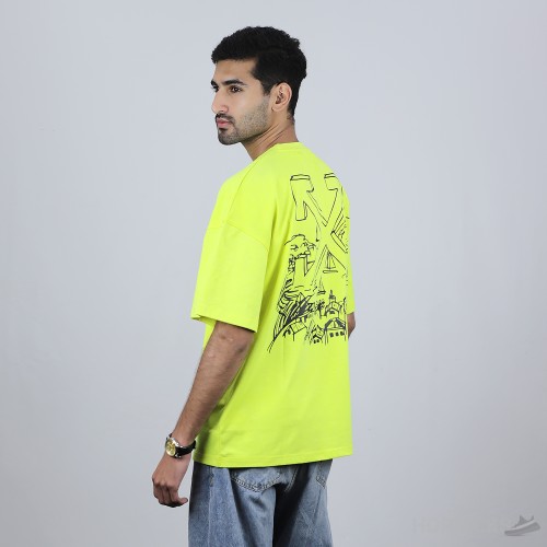 OFF White Arrows and Graffiti Neon T-Shirt (Economy Batch)