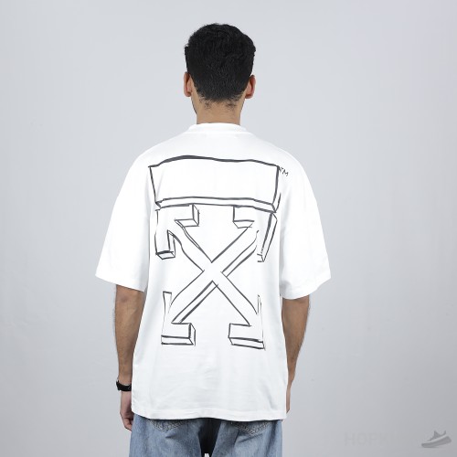 Off White Little Girl Embroidery T-Shirt (Economy Batch)