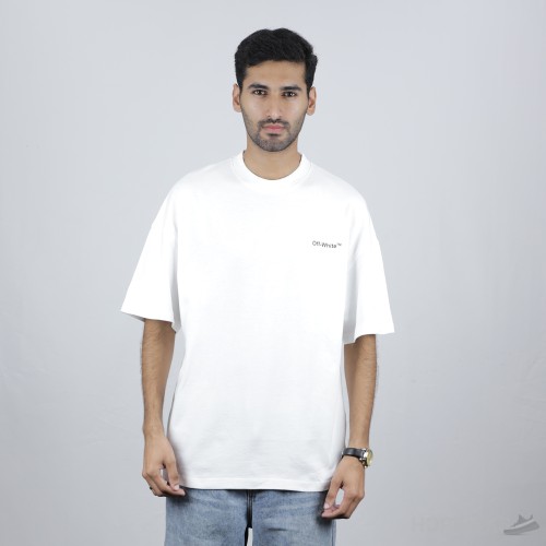 Off White Little Girl Embroidery T-Shirt (Economy Batch)