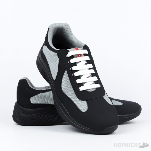 Prada America's Cup Soft Rubber Black Sneakers (Premium Plus Batch)