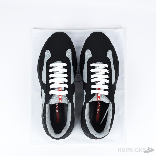 Prada America's Cup Soft Rubber Black Sneakers (Premium Plus Batch)