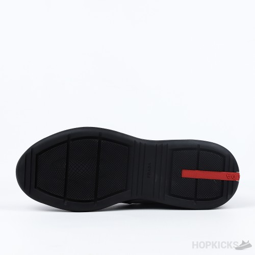 Prada America's Cup Soft Rubber Black Sneakers (Premium Plus Batch)