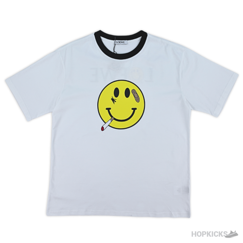 Loewe Smiley Printed White T-Shirt (Imported Premium Finish)