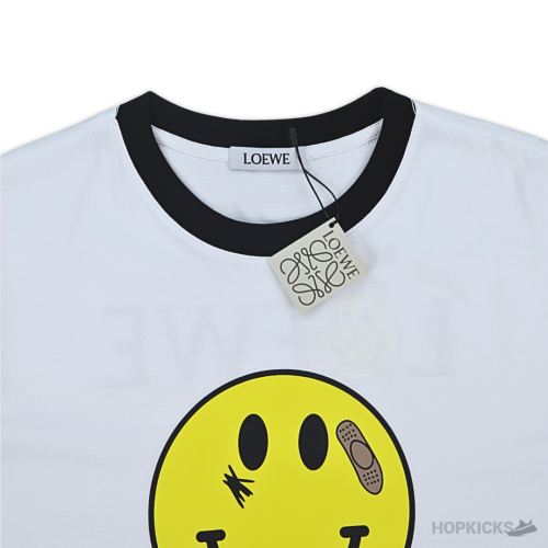 Loewe Smiley Printed White T-Shirt (Imported Premium Finish)