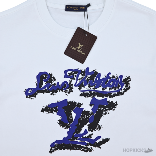 Louis Vuitton Printed White T-Shirt (Imported Premium Finish)