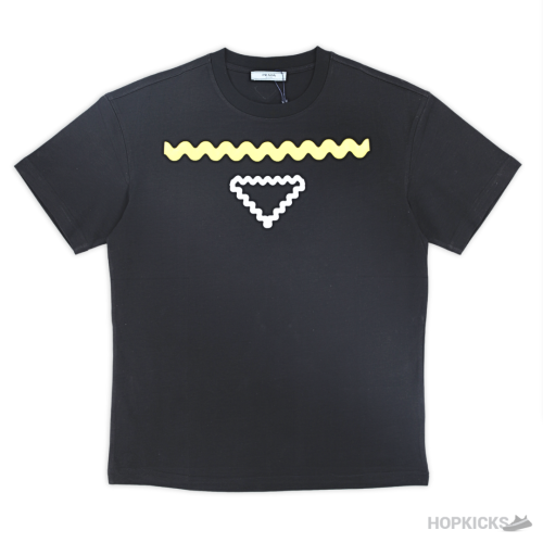 Prada Embossed Printed Black T-Shirt (Imported Premium Finish)