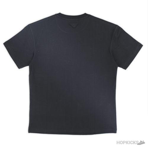 Prada Embossed Printed Black T-Shirt (Imported Premium Finish)