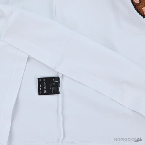 Plein Embroidered Teddy White T-Shirt (Imported Premium Finish)