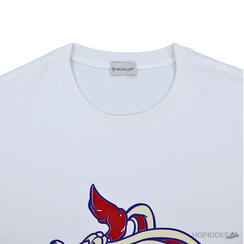 Moncler Bunny Printer White T-Shirt (Imported Premium Finish)