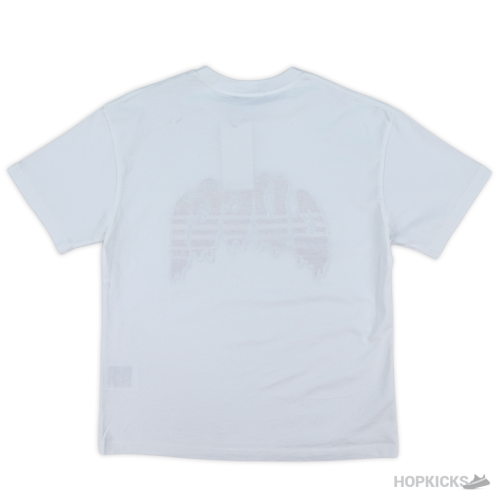 Gucci Dripping Logo Embroidered White T-Shirt (Imported Premium Finish)
