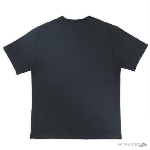 Gucci Dripping Logo Embroidered Black T-Shirt (Imported Premium Finish)