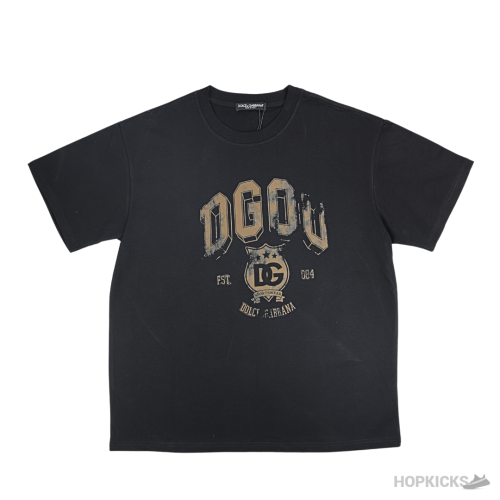 Dolce & Gabbana Logo Patch Black T-Shirt (Imported Premium Finish)