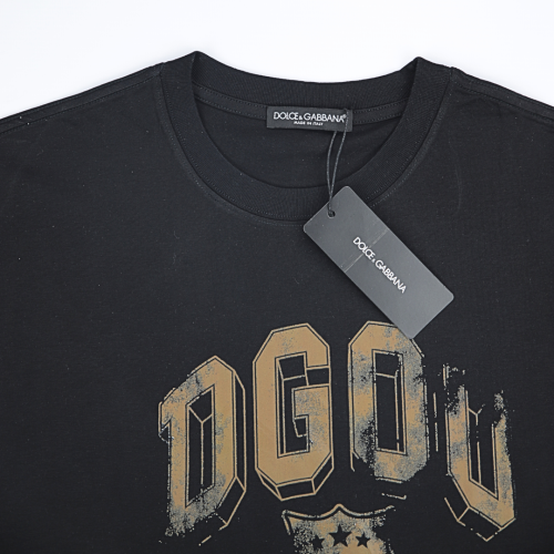 Dolce & Gabbana Logo Patch Black T-Shirt (Imported Premium Finish)