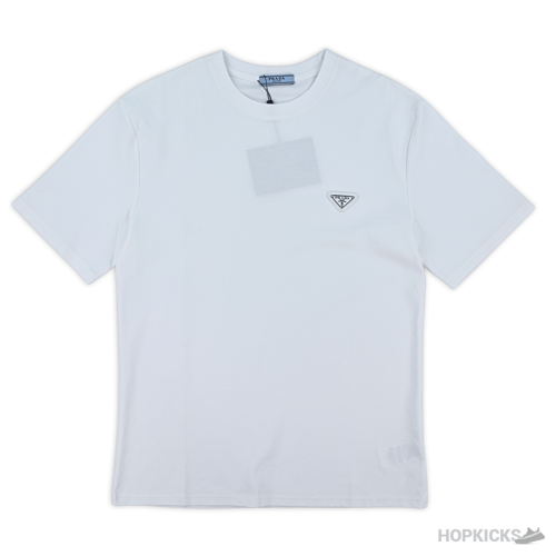 Prada Emblem Stitched White T-Shirt (Imported Premium Finish)
