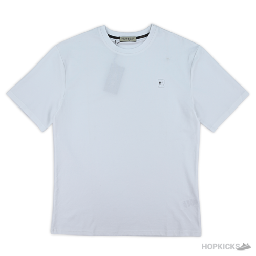 Burberry Log Embroidered White T-Shirt (Imported Premium Finish)