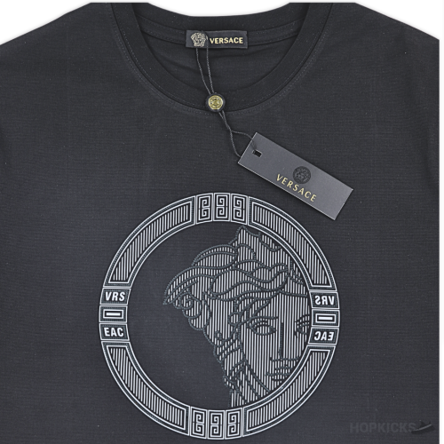 Versace Printed Black T-Shirt (Imported Premium Finish)