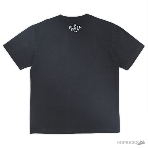 Plein Embroidered Teddy Black T-Shirt (Imported Premium Finish)