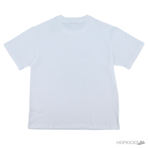 Prada Strip Triangle Printed White T-Shirts (Imported Premium Finish)