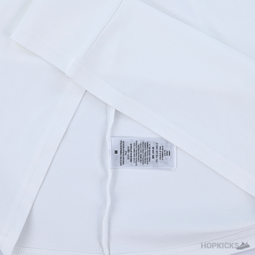 Prada Strip Triangle Printed White T-Shirts (Imported Premium Finish)