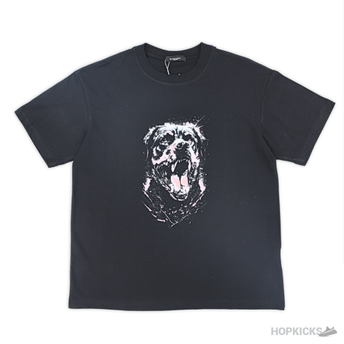 Givenchy Dog Printed Black T-Shirt (Imported Premium Finish)