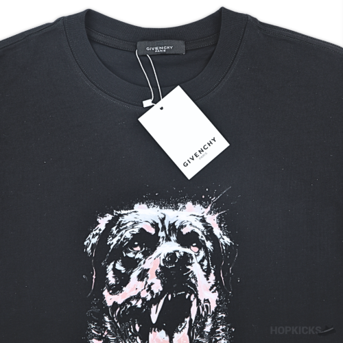 Givenchy Dog Printed Black T-Shirt (Imported Premium Finish)