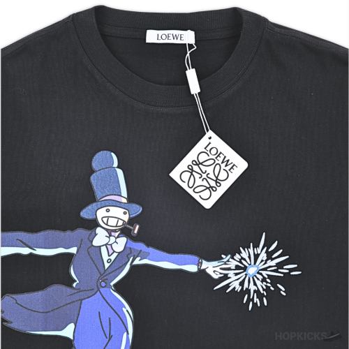 Loewe x Studio Ghibli Howl's Moving Castle Turnip Hud Black T-Shirt (Imported Premium Finish)
