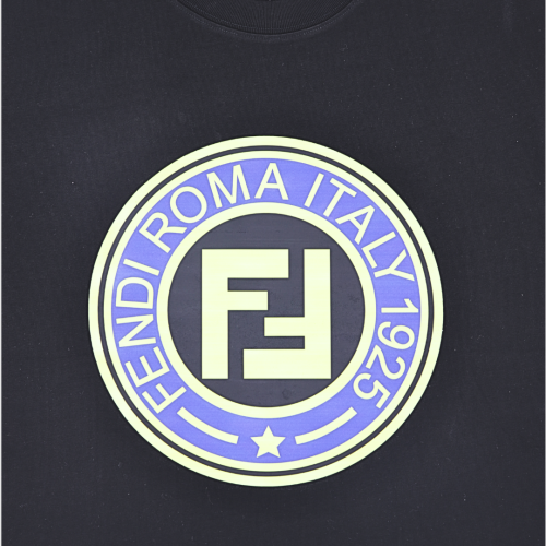 Fendi Roma Italy Printed Black T-Shirt (Imported Premium Finish)