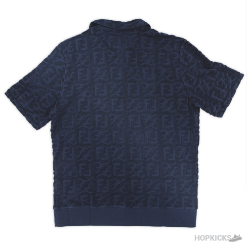 Fendi FF Navy Blue Polo Shirt (Imported Premium Finish)