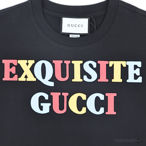 Gucci Exquisite Colored Logo Printed T-Shirt (Imported Premium Finish)