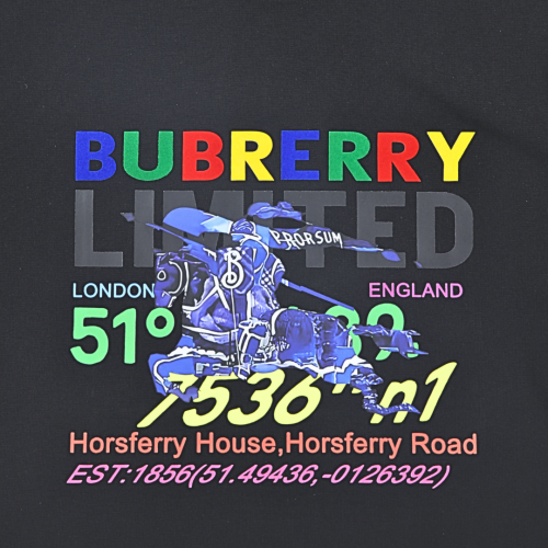 Burberry Horsery Printer Black T-Shirt (Imported Premium Finish)