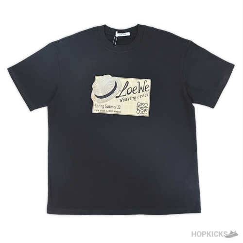 Loewe Weaving Craft Printed Black T-Shirt (Imported Premium Finish)