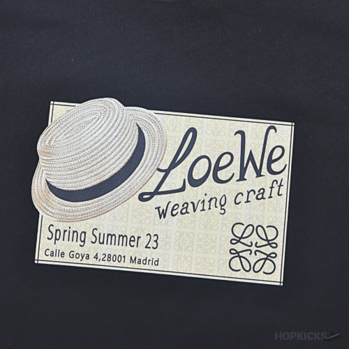 Loewe Weaving Craft Printed Black T-Shirt (Imported Premium Finish)