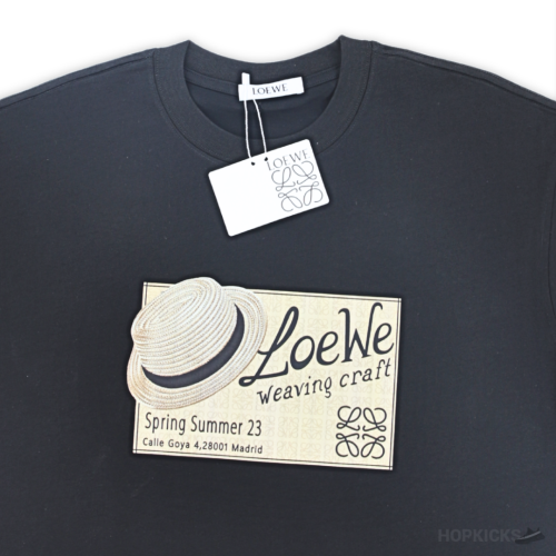 Loewe Weaving Craft Printed Black T-Shirt (Imported Premium Finish)