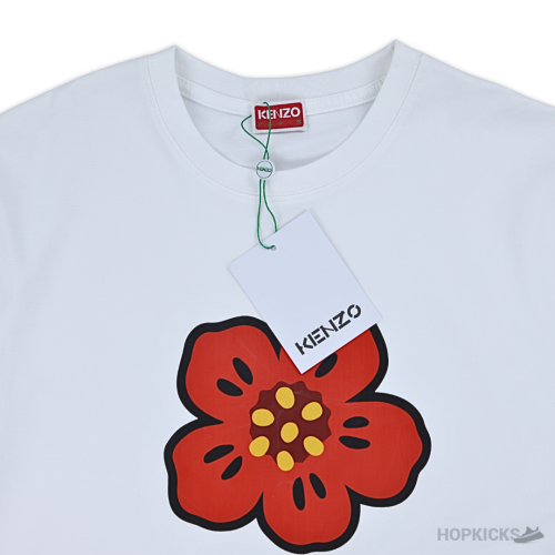Kenzo Flower Printer White T-Shirt (Imported Premium Finish)