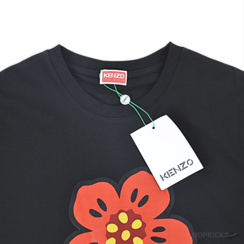 Kenzo Flower Printer Black T-Shirt (Imported Premium Finish)