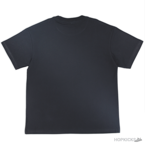 LV Flower Printed Black T-shirt (Imported Premium Finish)