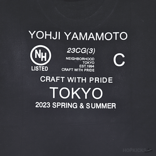 Neighborhood x Yohji Yamamoto Black T-Shirt (Imported Premium Finish)